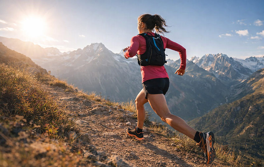 mujer corredora trail